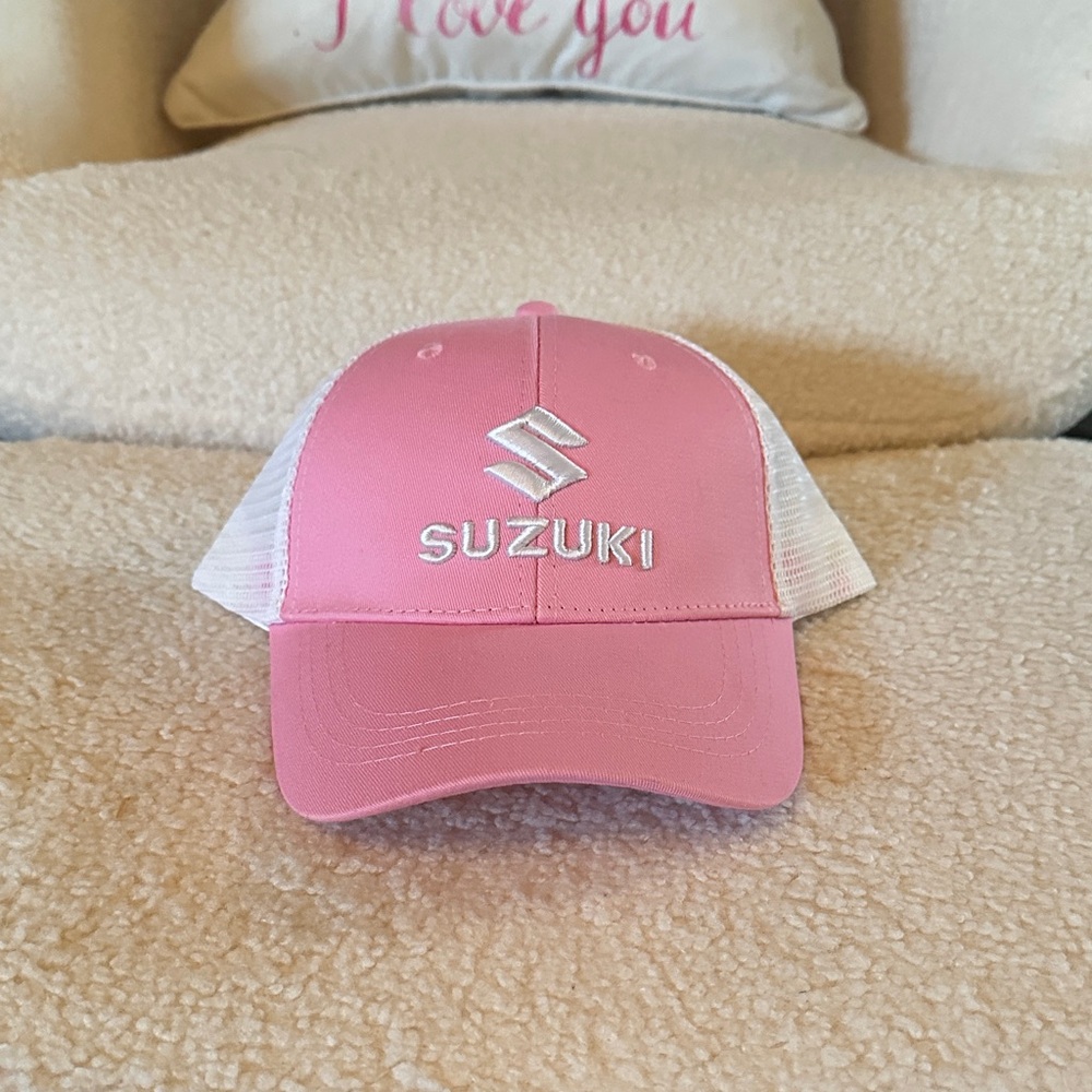 Pink and White Women's Cap